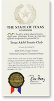 Texas A&M Certificate