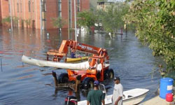Tulane University flooded