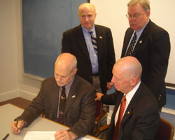 Signing the agreement in Baltimore