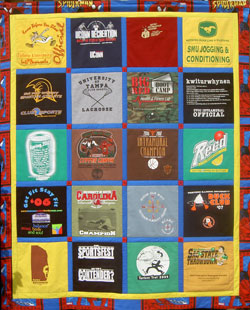 The 2008 T-Shirt Quilt, designed by Roy Easley